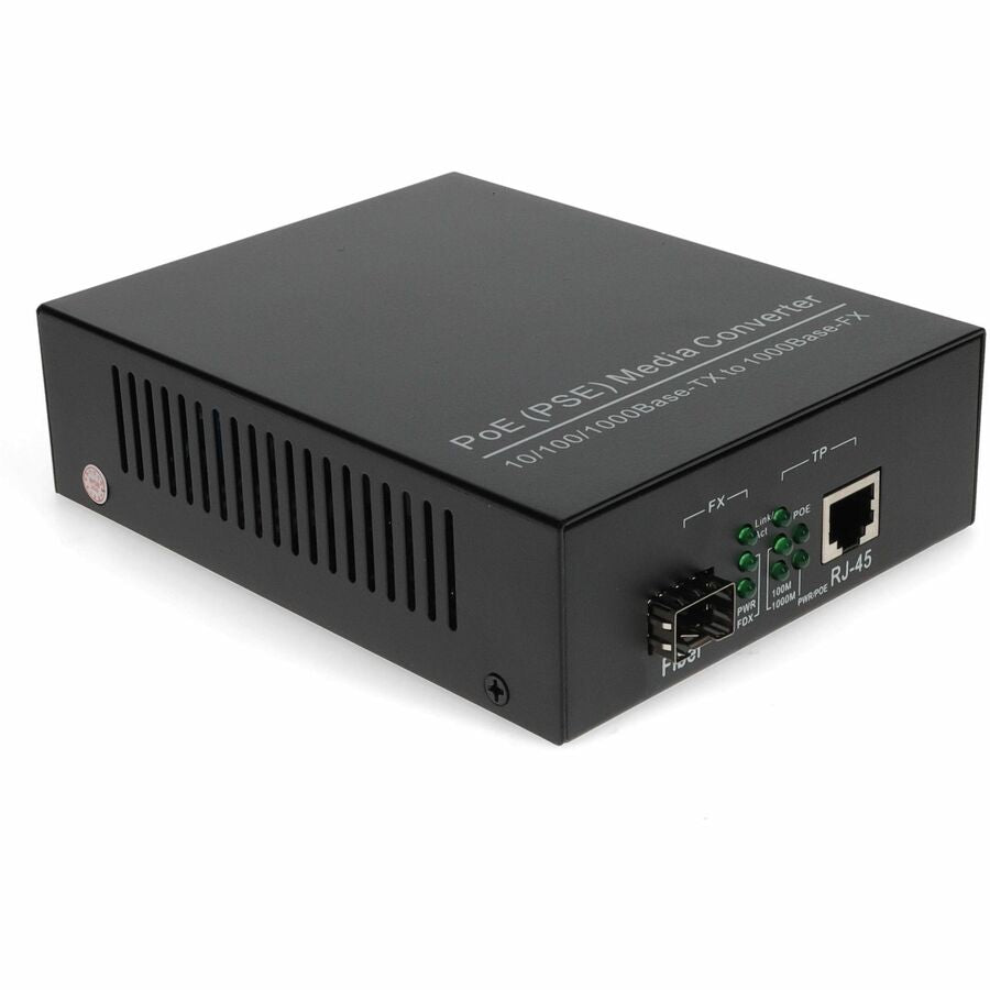 AddOn 1000Base-TX To Open SFP Port POE Media Converter ADD-GMC-SFP-POE+