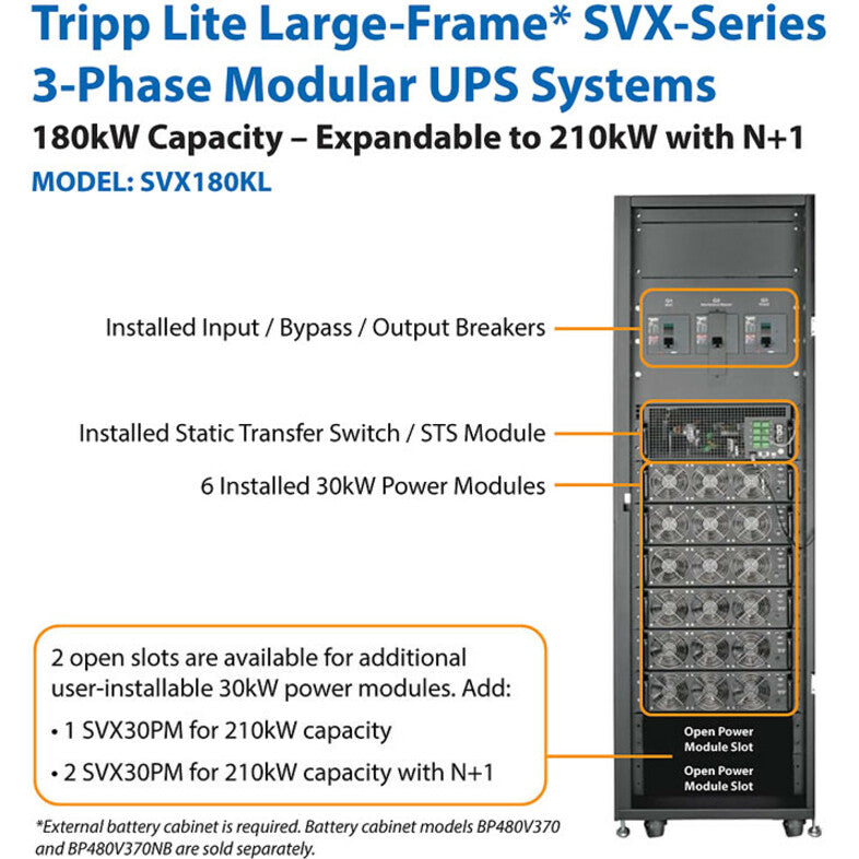 Tripp Lite by Eaton SmartOnline SVX SVX180KL 150KVA Tower UPS SVX180KL