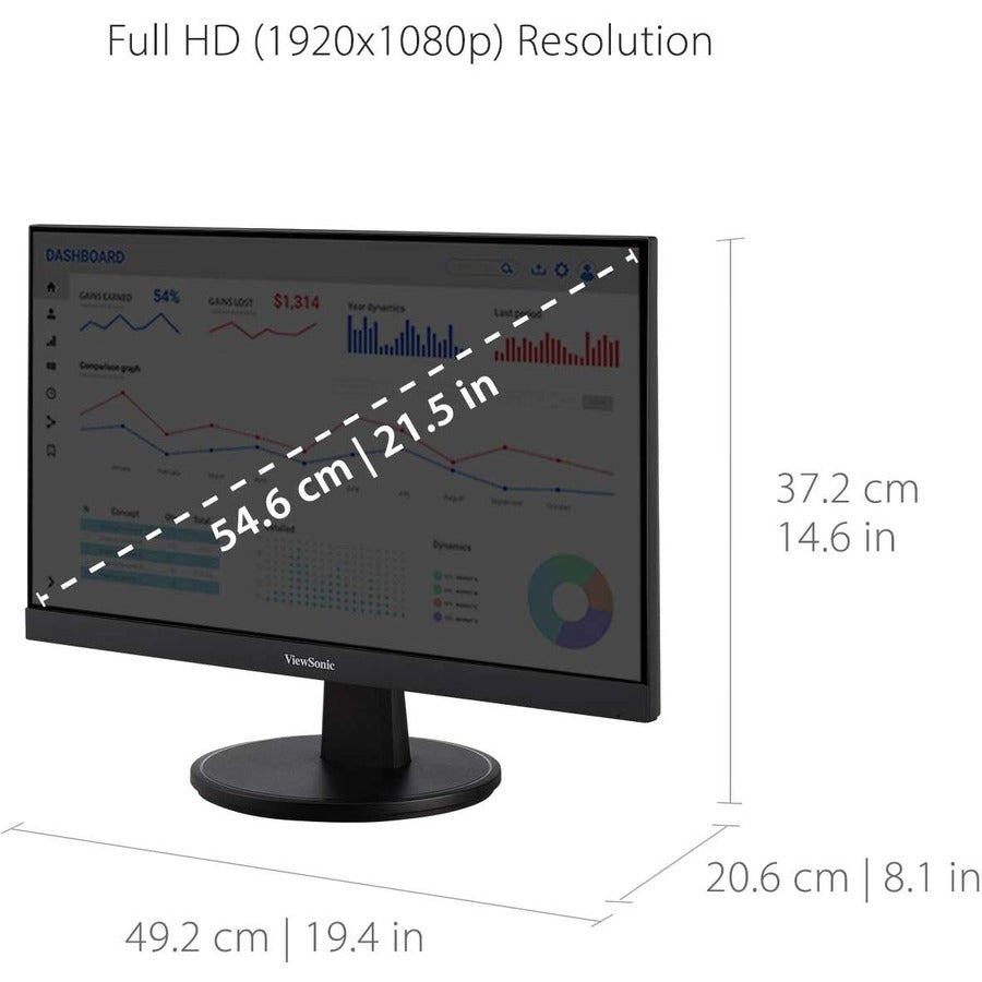 ViewSonic Value VA2247-MH 22" Class Full HD LED Monitor - 16:9 - Black VA2247-MH