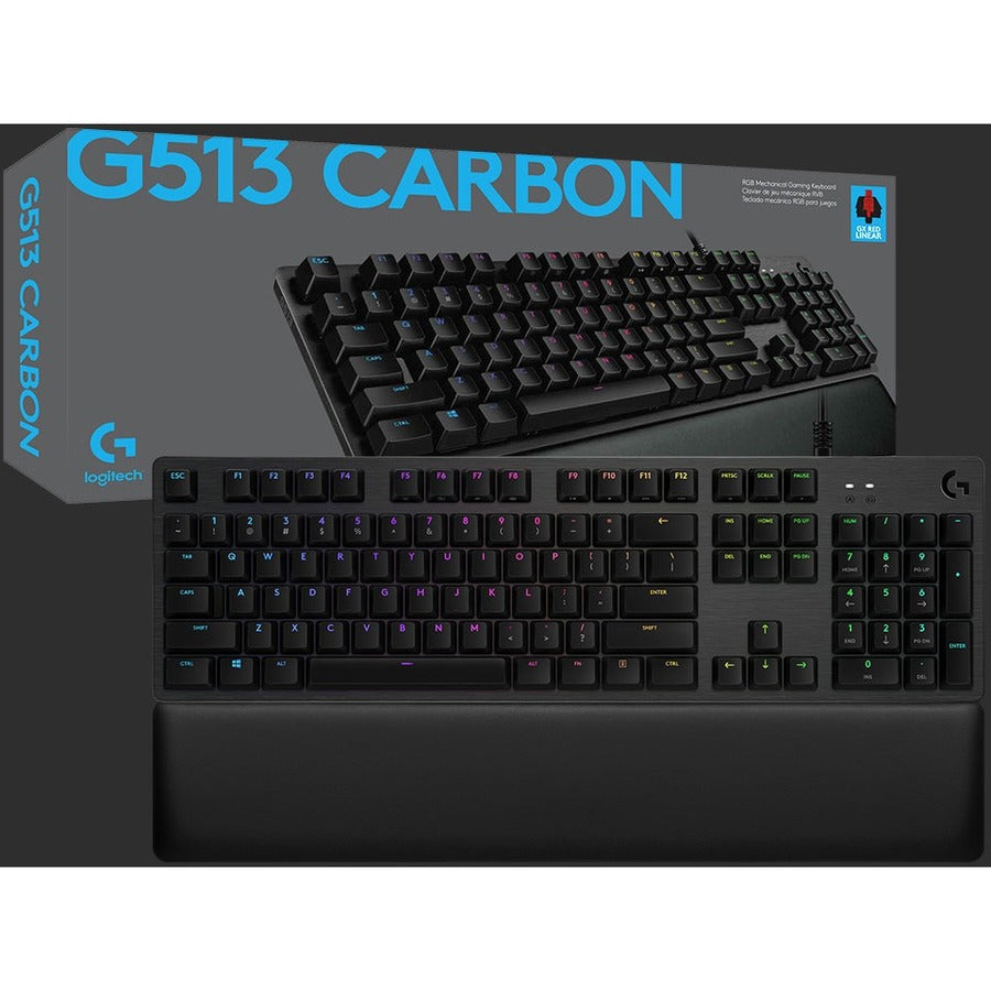 G513 CARBON LIGHTSYNC RGB Mechanical Gaming Keyboard with GX Red switches (Linear) 920-009332