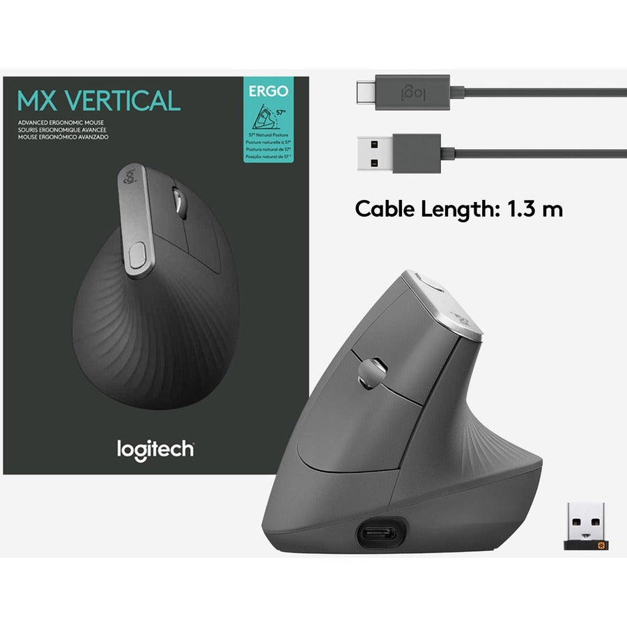 Logitech MX Vertical Advanced Ergonomic Mouse 910-005447