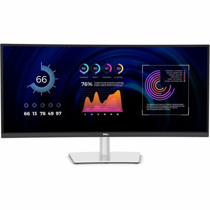 Dell P3424WE 34" Class UW-QHD Curved Screen LED Monitor - 21:9 - Black, Silver DELL-P3424WE