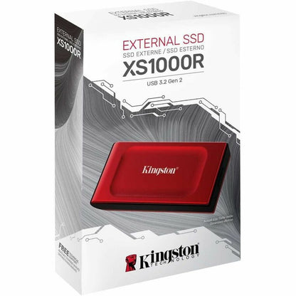 Kingston XS1000 1 TB Portable Solid State Drive - External - Red SXS1000R/1000G