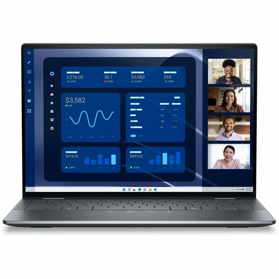 Dell Latitude 9000 9450 14" Touchscreen Convertible 2 in 1 Notebook - QHD+ - Intel Core Ultra 5 125U - Intel Evo Platform - 16 GB - 256 GB SSD - English (US) Keyboard - Magnetite FNRY1