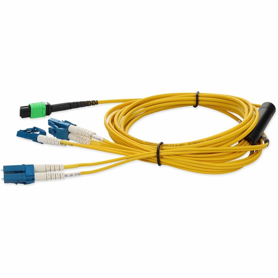 AddOn 3m MPO to 4xLC Duplex Fanout SMF Yellow Patch Cable For Juniper MTP-4LC-S3M-AO