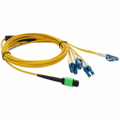 AddOn 3m MPO to 4xLC Duplex Fanout SMF Yellow Patch Cable For Juniper MTP-4LC-S3M-AO