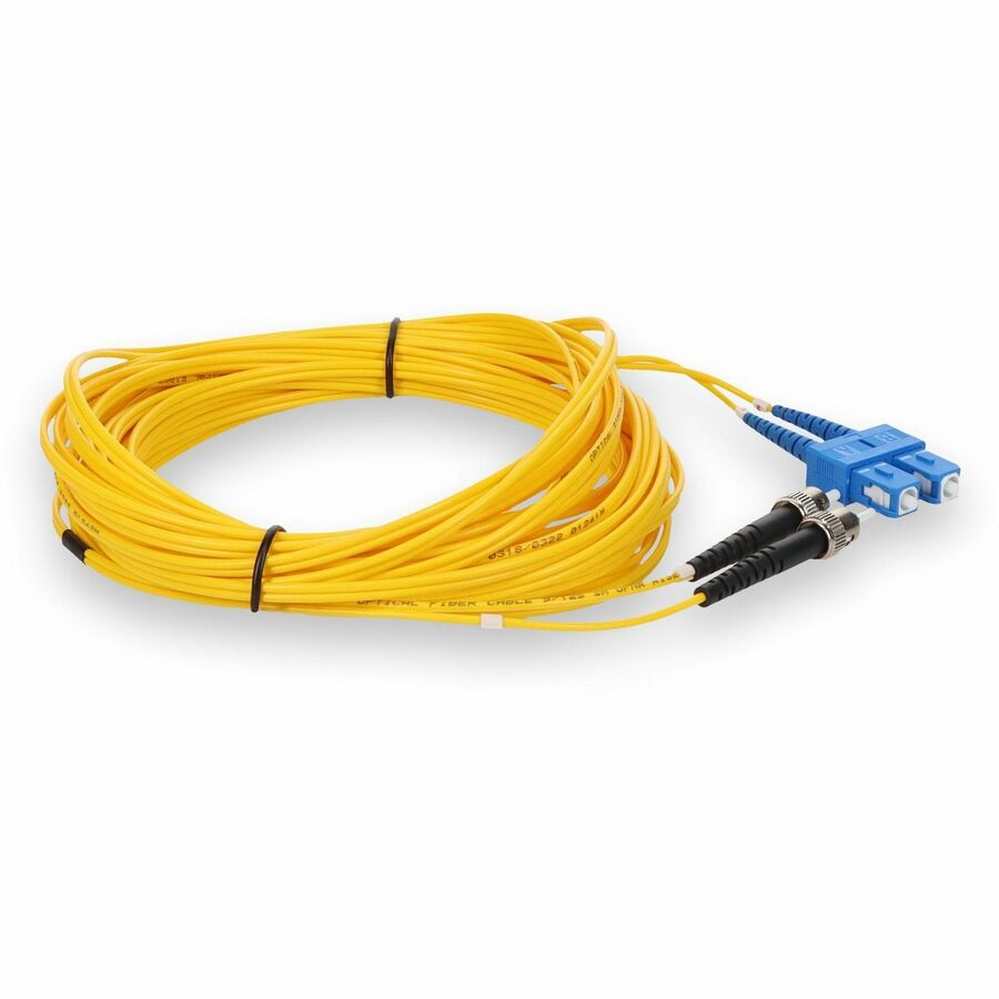 AddOn 10m Single-Mode fiber (SMF) Duplex ST/SC OS1 Yellow Patch Cable ADD-ST-SC-10M9SMF