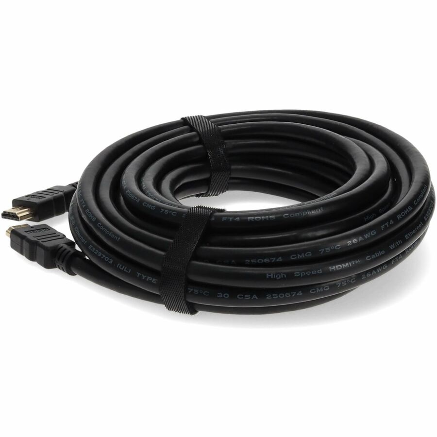 AddOn 10.67m (35.00ft) HDMI Male to Male Black Cable HDMIHSMM35-5PK