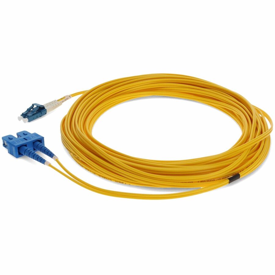 AddOn 15m SMF 9/125 Duplex SC/LC OS1 Yellow OFNR (Riser Rated) Patch Cable ADD-SC-LC-15M9SMF