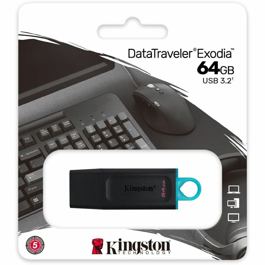 Clé USB 3.2 (1ère génération) Kingston DataTraveler Exodia 64 Go KC-U2L64-2V