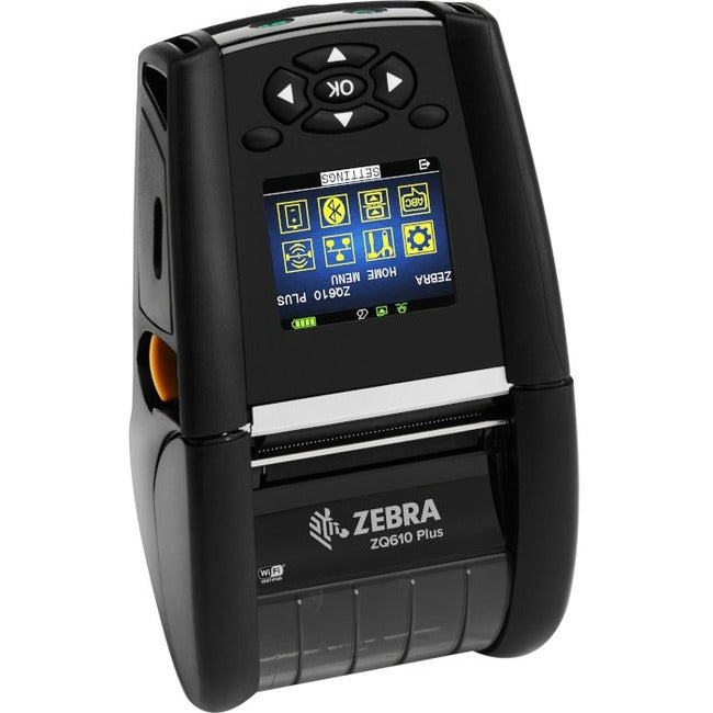 Zebra ZQ610 Plus Desktop, Industrial, Mobile Direct Thermal Printer - Monochrome - Label/Receipt Print - Bluetooth - Wireless LAN - Near Field Communication (NFC) ZQ61-AUWA004-00