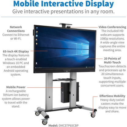 Tripp Lite by Eaton 65 In. Interactive Flat-Panel Touchscreen Display with Built-in PC DMCSTP65CBP