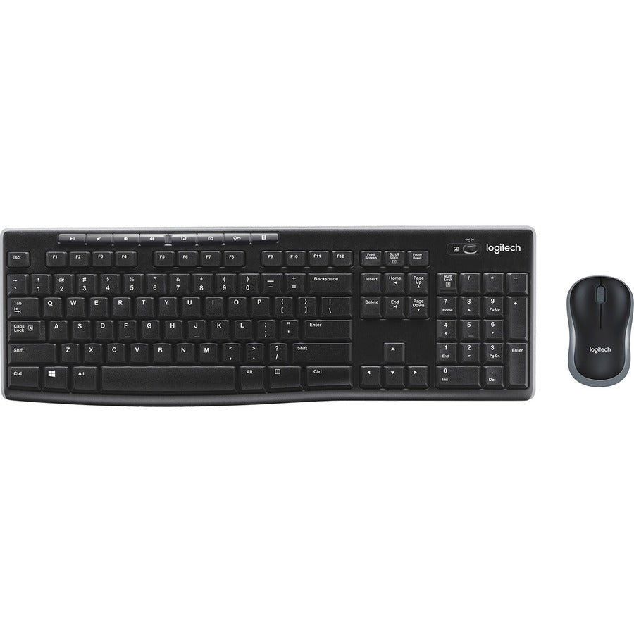 Ensemble clavier et souris sans fil Logitech MK270 pour Windows, sans fil 2,4 GHz, souris compacte, 8 touches multimédia et de raccourci, autonomie de la batterie de 2 ans, pour PC, ordinateur portable 920-004536