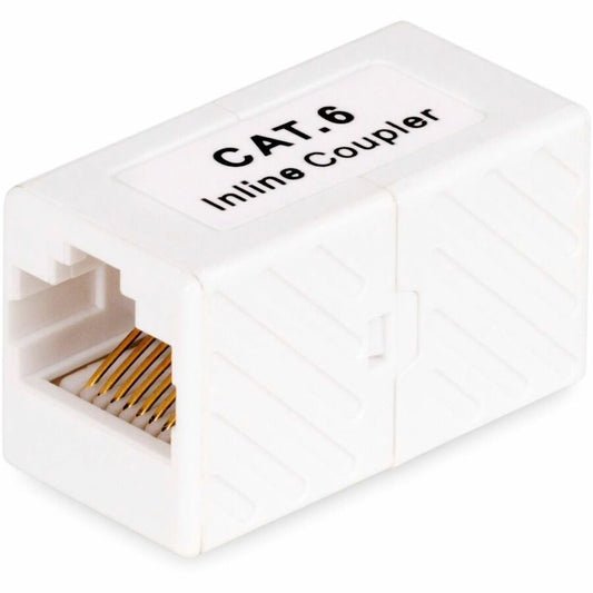 StarTech.com RJ45 Coupler, Inline Cat6 Coupler, Female to Female (F/F) T568 Connector, Unshielded Ethernet Cable Extension IN-CAT6-COUPLER-U1