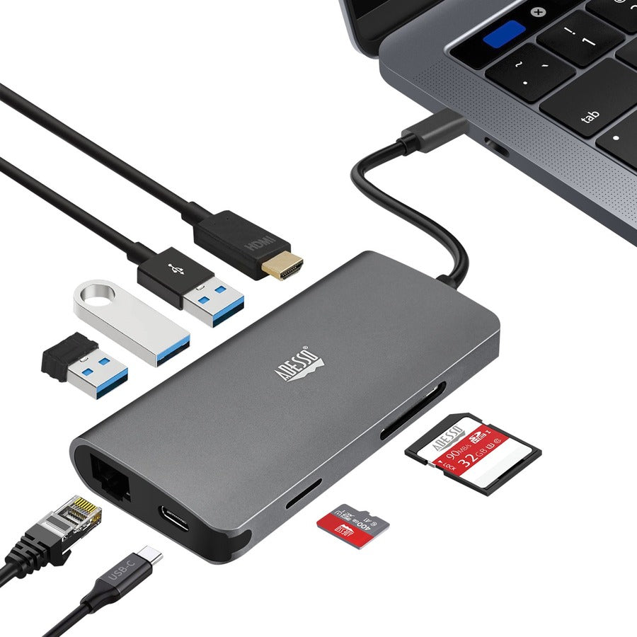 Station d'accueil multiport USB-C 8 en 1 Adesso (conforme TAA) AUH-4030