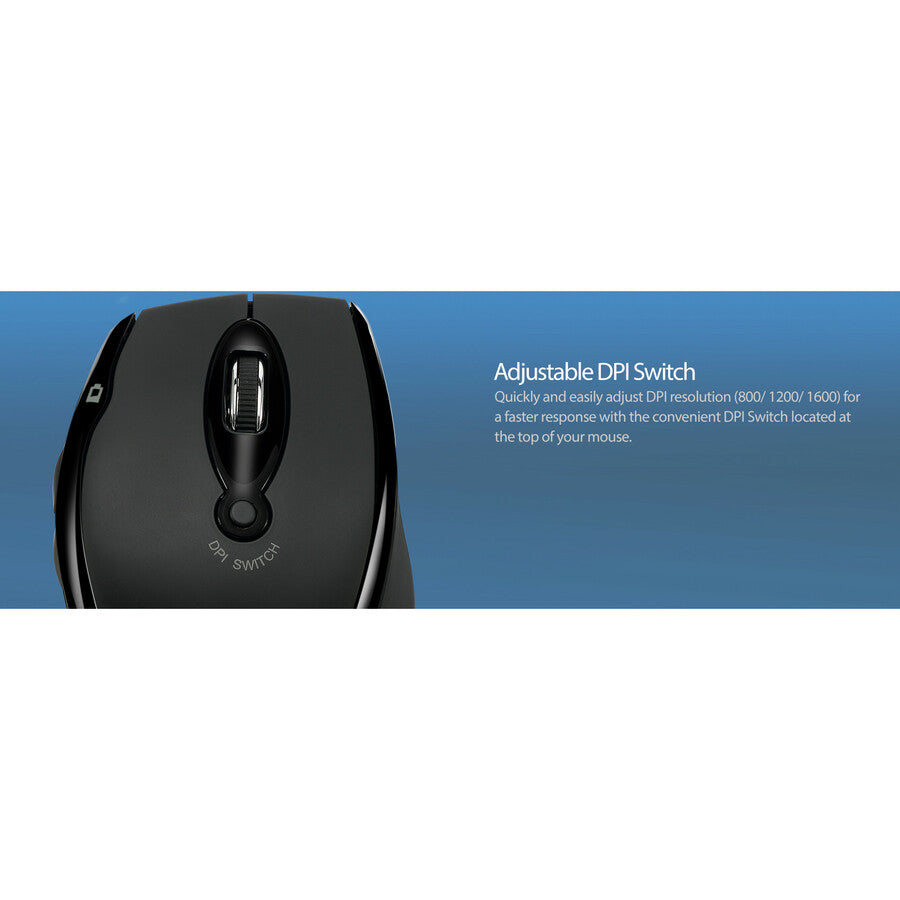 Adesso iMouse M20B - Wireless Ergonomic Optical Mouse IMOUSE M20B