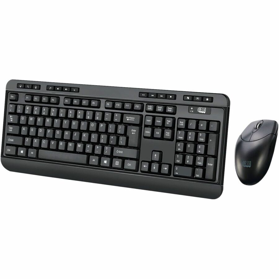 Adesso Antimicrobial Wireless Desktop Keyboard and Mouse WKB-1320CB-FR