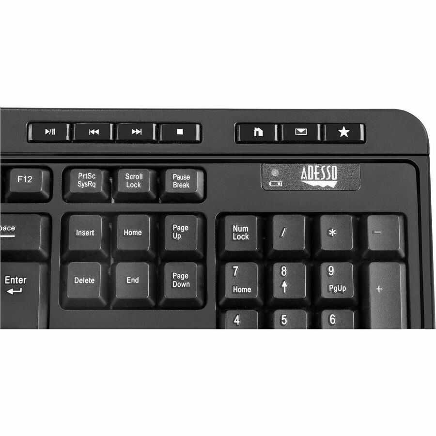 Adesso Antimicrobial Wireless Desktop Keyboard and Mouse WKB-1320CB-FR