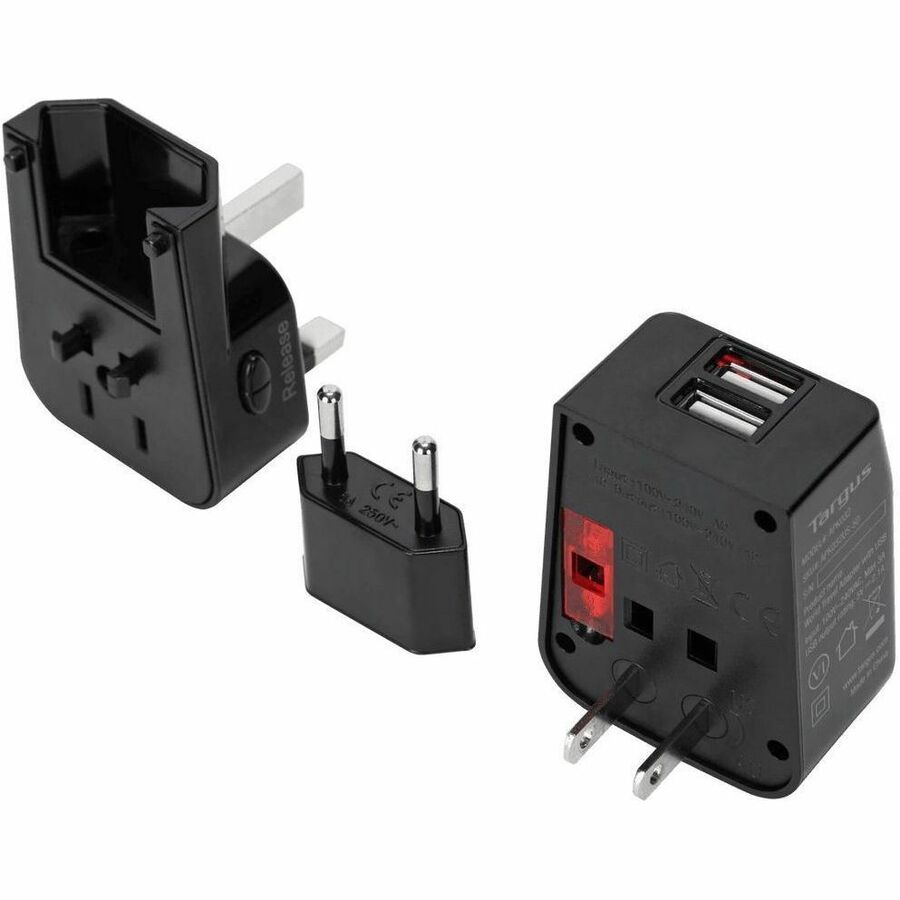 Targus World Travel Power Adapter with Dual USB Charging Ports APK032US