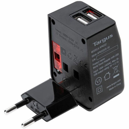 Targus World Travel Power Adapter with Dual USB Charging Ports APK032US