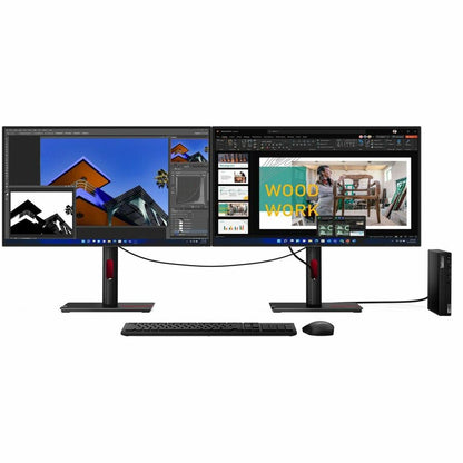 Lenovo ThinkCentre M70q Gen 4 12E3005CUS Desktop Computer - Intel Core i7 13th Gen i7-13700T - vPro Technology - 32 GB - 1 TB SSD - Tiny - Black 12E3005CUS