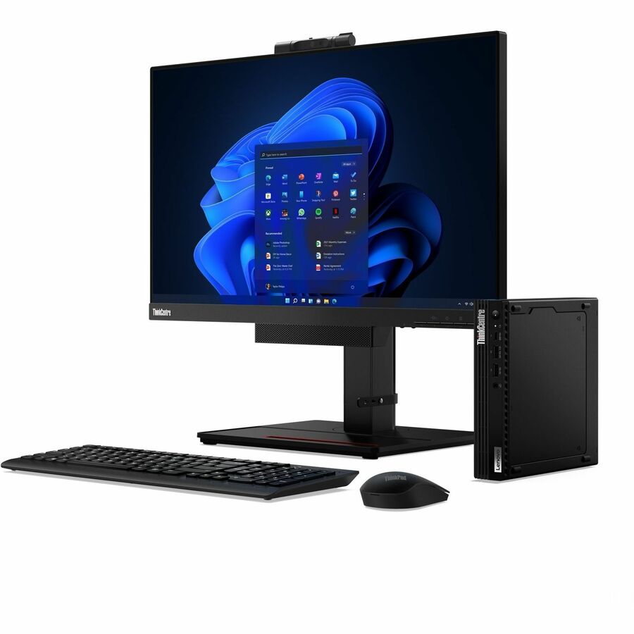 Lenovo ThinkCentre M70q Gen 4 12E3005CUS Desktop Computer - Intel Core i7 13th Gen i7-13700T - vPro Technology - 32 GB - 1 TB SSD - Tiny - Black 12E3005CUS