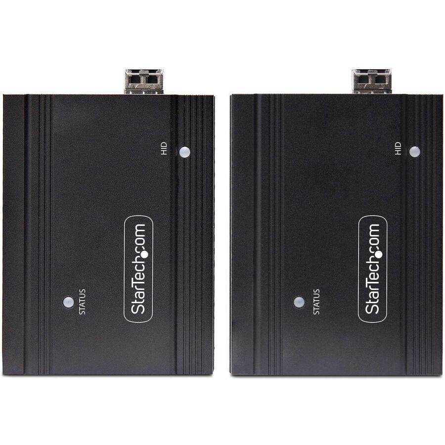 StarTech.com DisplayPort KVM Extender over Fiber Optic, 4K 60Hz, Console Extender Kit, Up to 984ft/300m (Multi-mode), 2x 10G SFP+ Modules FD121-KVM-EXTENDER