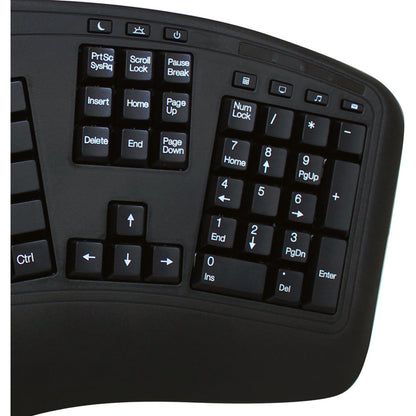 Adesso Tru-Form Media 1500 - Wireless Ergonomic Keyboard and Laser Mouse WKB-1500GB