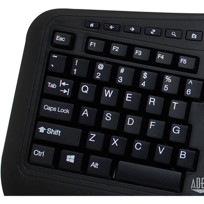 Adesso Tru-Form Media 1500 - Wireless Ergonomic Keyboard and Laser Mouse WKB-1500GB