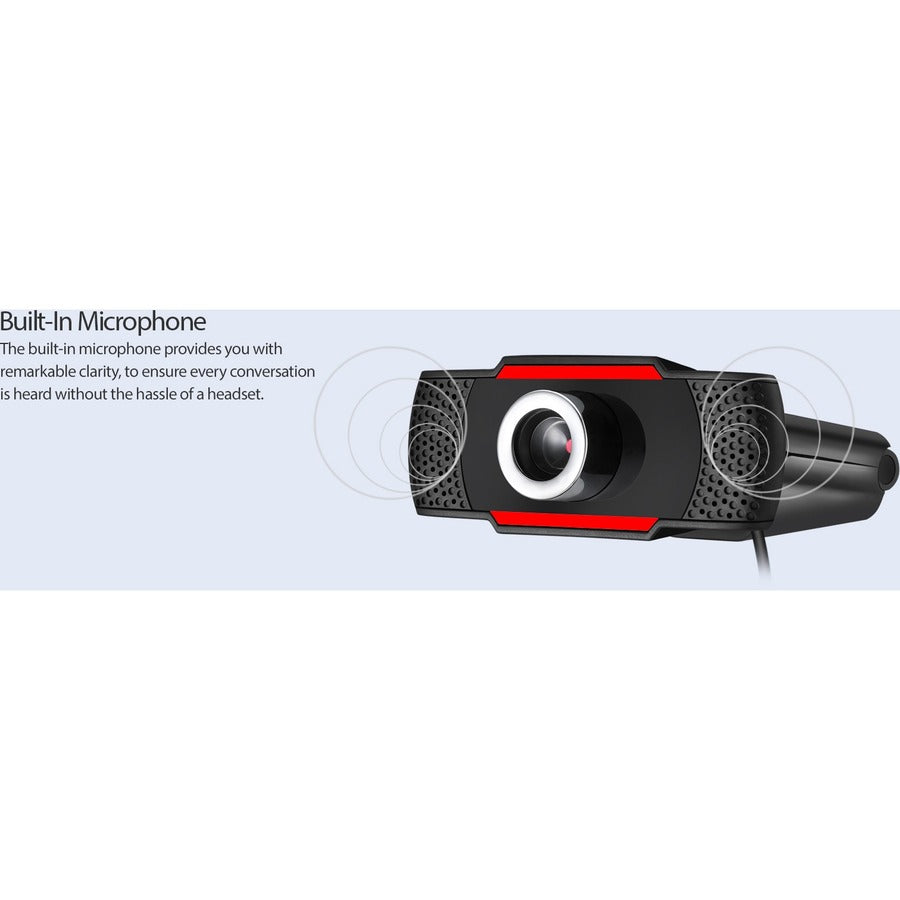 Adesso CyberTrack CyberTrack H3 Webcam - 1.3 Megapixel - 30 fps - Black, Red - USB 2.0 CYBERTRACKH3