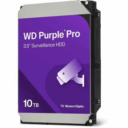 Western Digital Purple Pro WD101PURP 10 TB Hard Drive - 3.5" Internal - SATA (SATA/600) - Conventional Magnetic Recording (CMR) Method WD101PURP