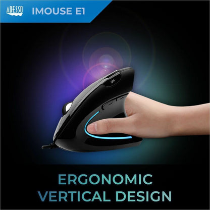 Adesso iMouse E1 Vertical Ergonomic Illuminated Mouse IMOUSE E1