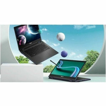 Asus BR1402F BR1402FGA-E31T-CA Ordinateur portable 2 en 1 convertible et robuste à écran tactile 14" - Full HD - Intel Core i3 i3-N305 - 8 Go - Gris minéral BR1402FGA-E31T-CA