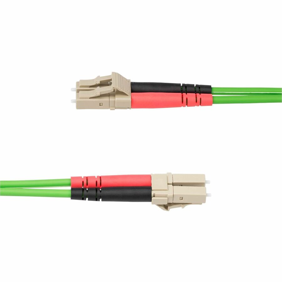 StarTech.com 1m (3.3ft) LC to LC (UPC) OM5 Multimode Fiber Optic Cable, 50/125&micro;m Duplex Zipcord, 40G/100G, LSZH Fiber Jumper Cord LCLCL-1M-OM5-FIBER