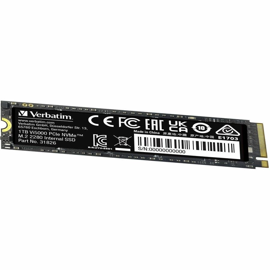 Disque SSD Verbatim Vi5000 1 Go - M.2 2280 interne - PCI Express NVMe (PCI Express NVMe 4.0) 31826