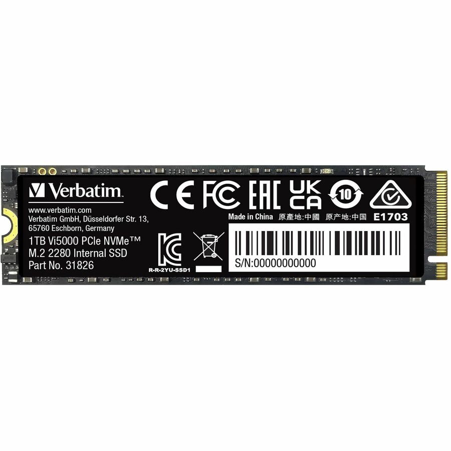 Disque SSD Verbatim Vi5000 1 Go - M.2 2280 interne - PCI Express NVMe (PCI Express NVMe 4.0) 31826