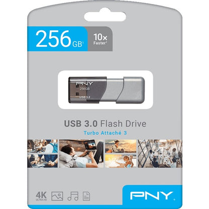 Clé USB 3.0 (3.1 Gen 1) Type A Turbo 3.0 de PNY 256 Go P-FD256TBOP-GE