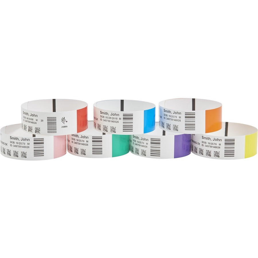 Zebra Wristband Polypropylene 1.25 x 11in Direct Thermal Zebra Z-Band Direct 1 in core 10006647