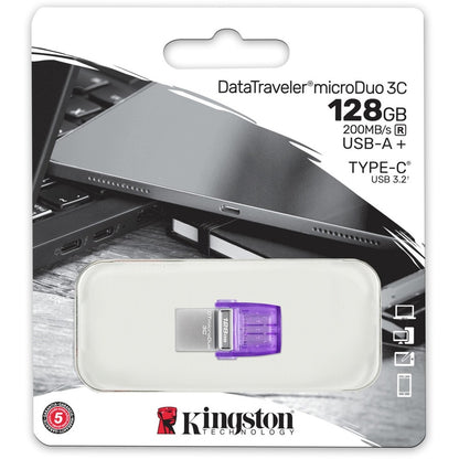 Clé USB Kingston DataTraveler microDuo 3C DTDUO3CG3/128 Go