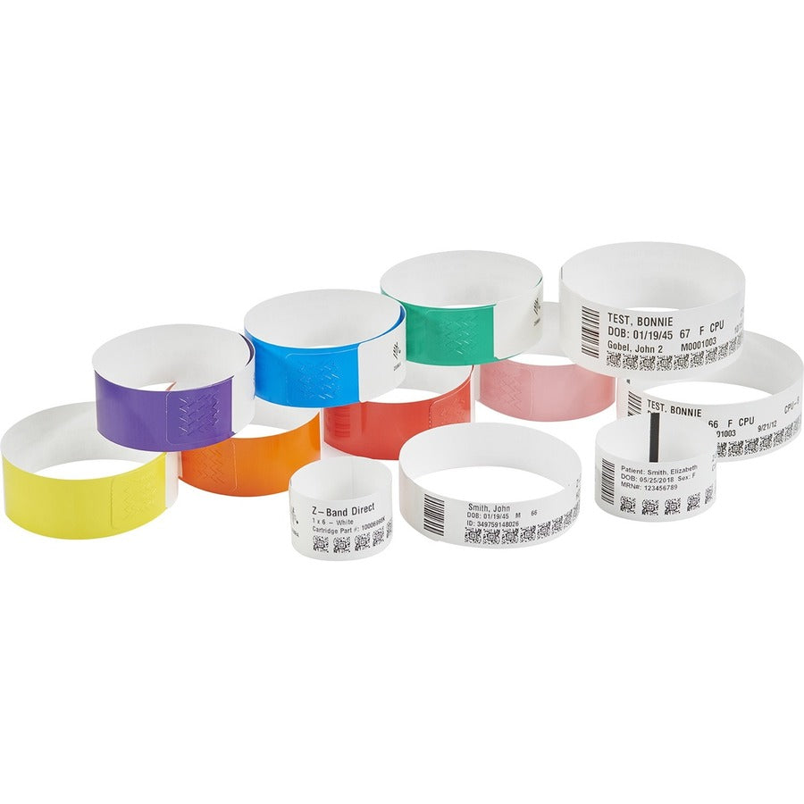 Bracelet Zebra en polypropylène 1 x 11 pouces Thermique direct Zebra Z-Band Direct HC100 10006995K