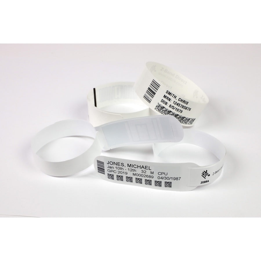 Bracelet Zebra en polypropylène 1 x 11 pouces Thermique direct Zebra Z-Band Direct HC100 10006995K