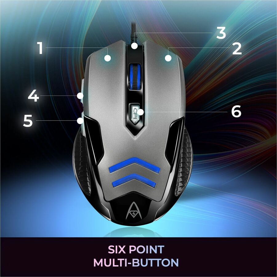 Adesso Multi-Color 6-Button Gaming Mouse IMOUSE X1