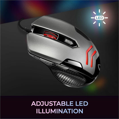 Adesso Multi-Color 6-Button Gaming Mouse IMOUSE X1