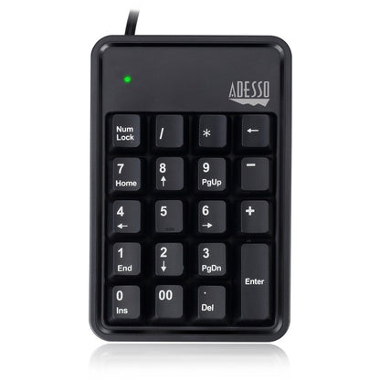 Adesso 19-Key Mechanical Keypad with 3-Port USB Hub AKB-600HB