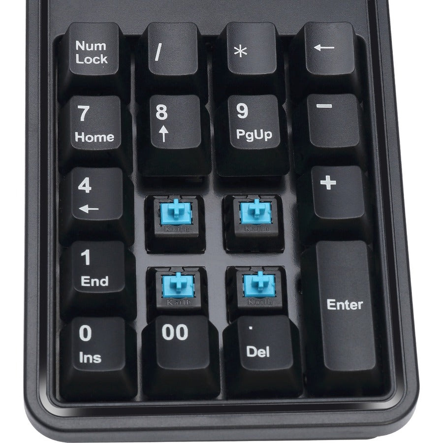 Adesso 19-Key Mechanical Keypad with 3-Port USB Hub AKB-600HB