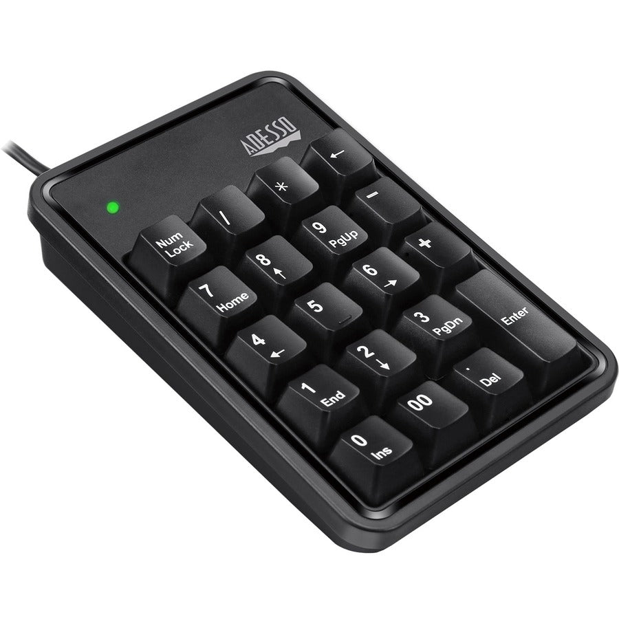 Adesso 19-Key Mechanical Keypad with 3-Port USB Hub AKB-600HB