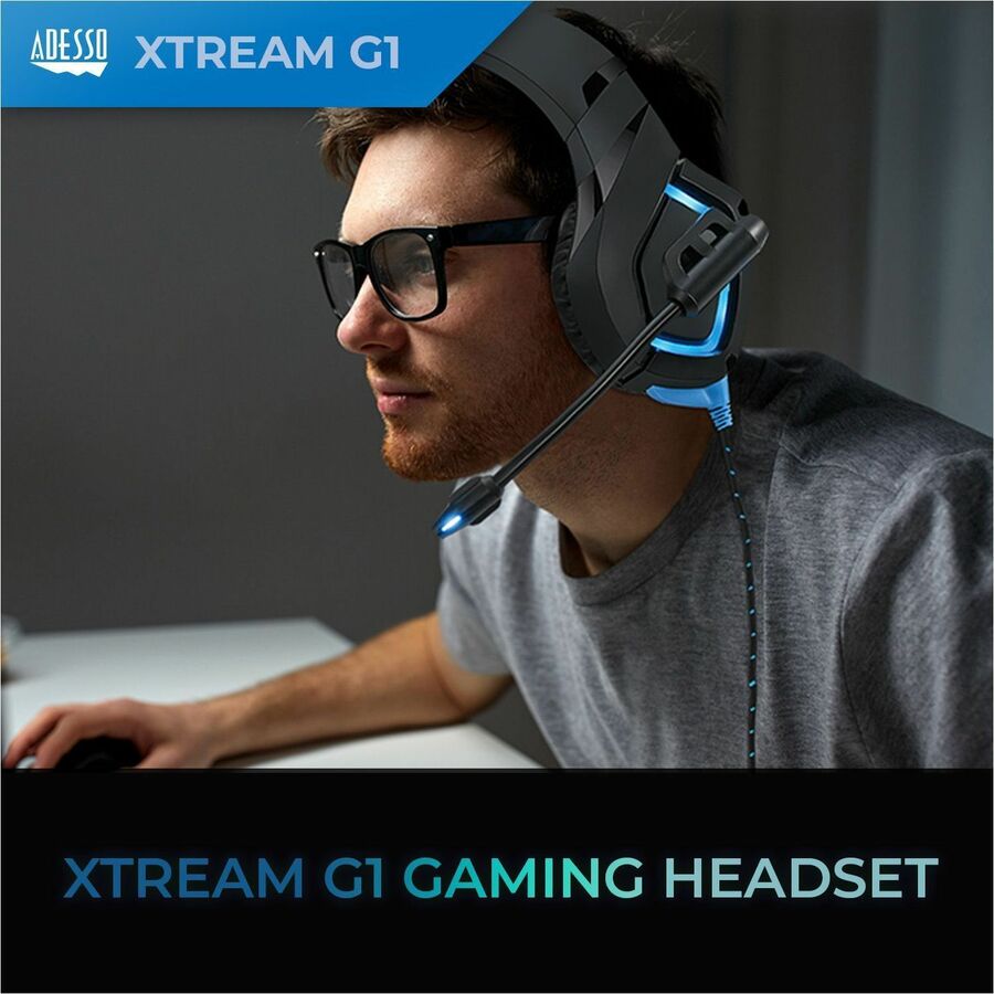 Adesso Stereo Gaming Headset with Microphone XTREAM G1