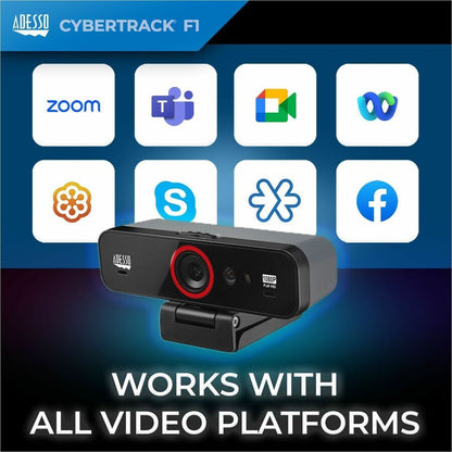 Adesso CyberTrack F1 Webcam - 2.1 Megapixel - 30 fps - USB 2.0 - 1 Each CyberTrack F1