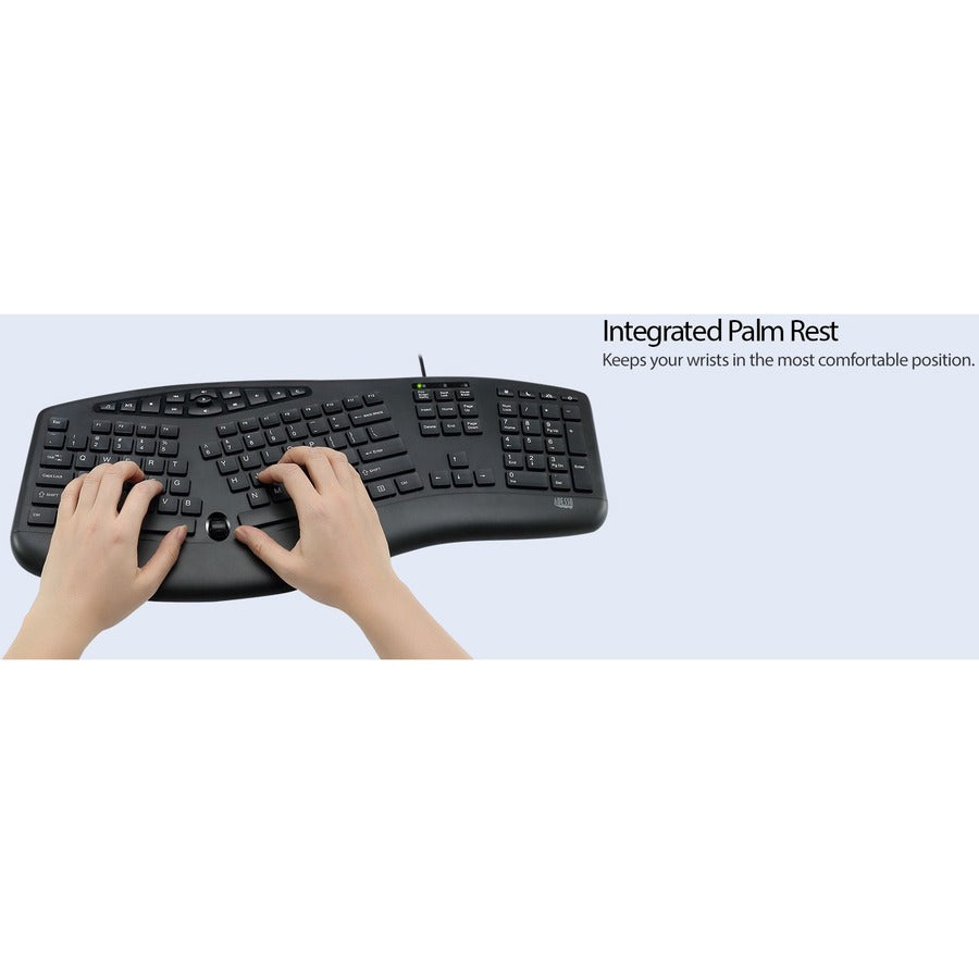 Adesso TruForm Ergonomic Desktop Keyboard AKB-160UB