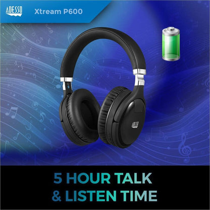 Xtream P600 - Bluetooth active noise cancellation headphone with built in microphone XTREAM P600